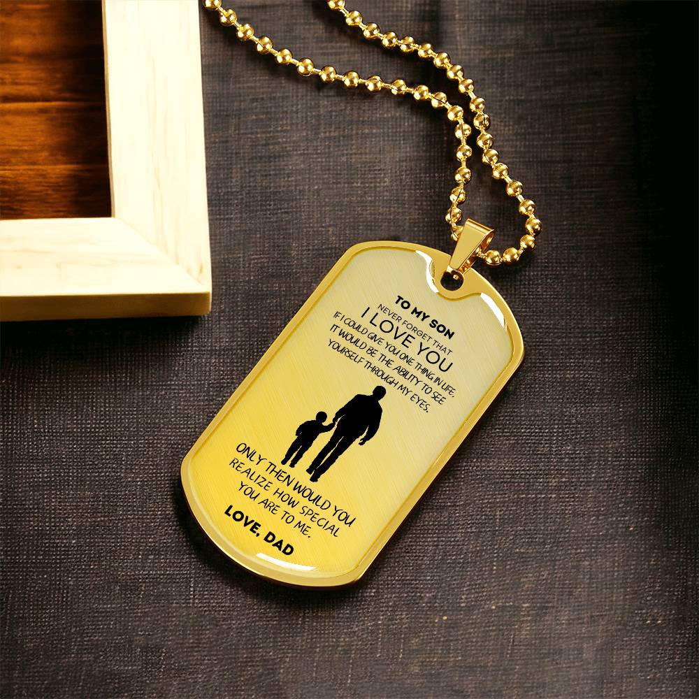 Forever Bonded: Personalized  Dog Tag for My Son