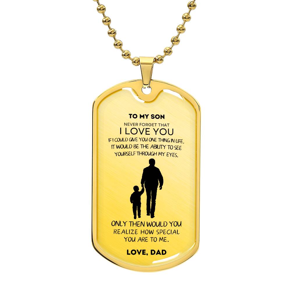 Forever Bonded: Personalized  Dog Tag for My Son