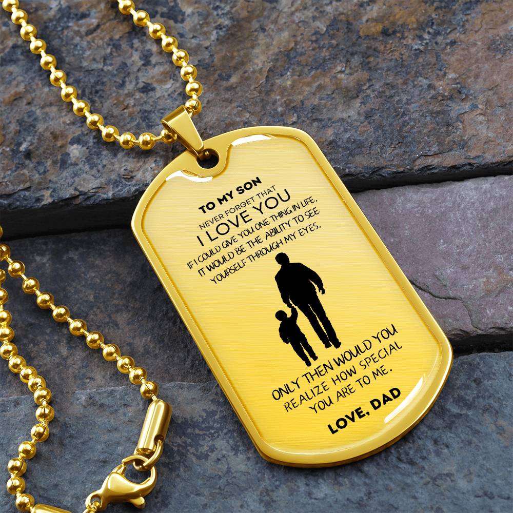 Forever Bonded: Personalized  Dog Tag for My Son