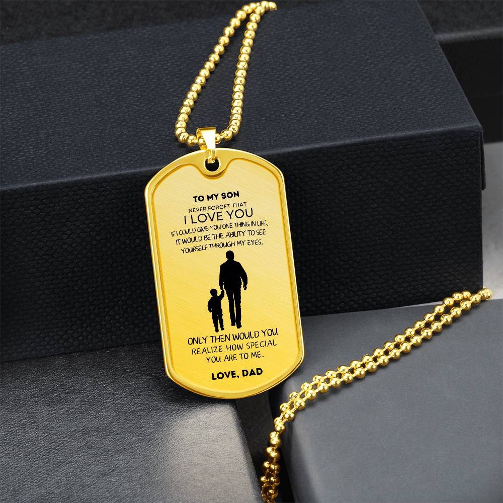 Forever Bonded: Personalized  Dog Tag for My Son