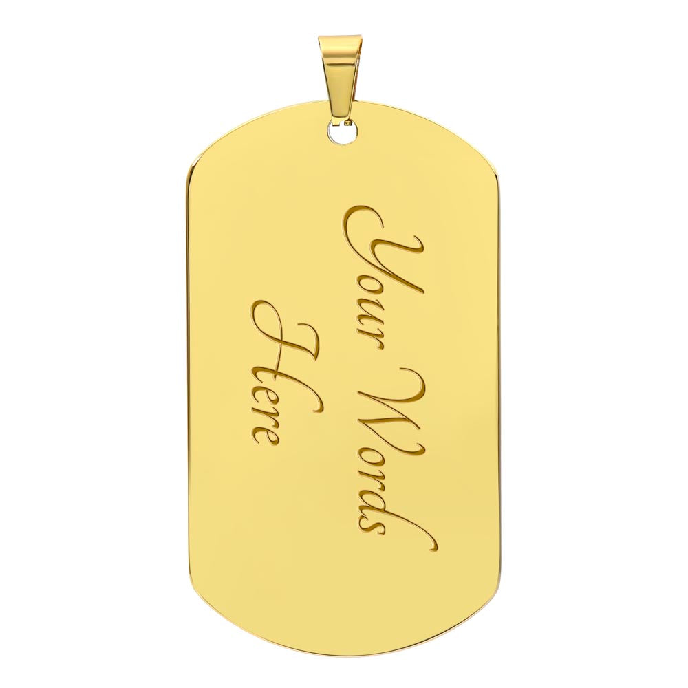 Forever Bonded: Personalized  Dog Tag for My Son