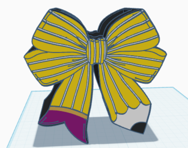 3D Printed Ribbon Pencil Holder – Cute Bow Desk Organizer for Kids | Back to School Pencil & Pen Holder