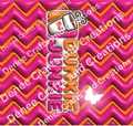 DUNKIN’ INSPIRED 20oz Skinny Tumbler Wrap PNG | Pink & Orange Chevron Coffee Digital Download
