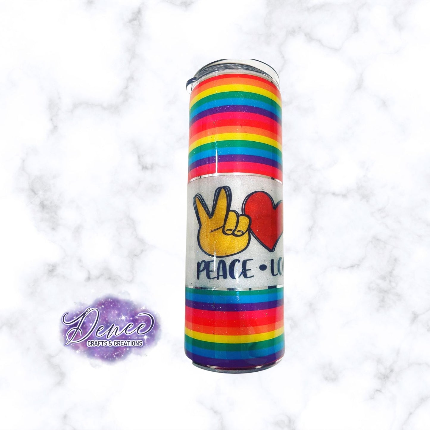 Peace Love Pride 20 oz Skinny Tumbler