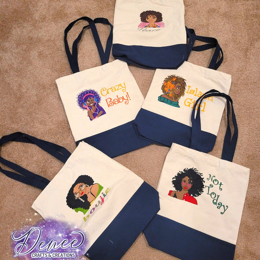 Ladies of color embroidered Canvas Bags