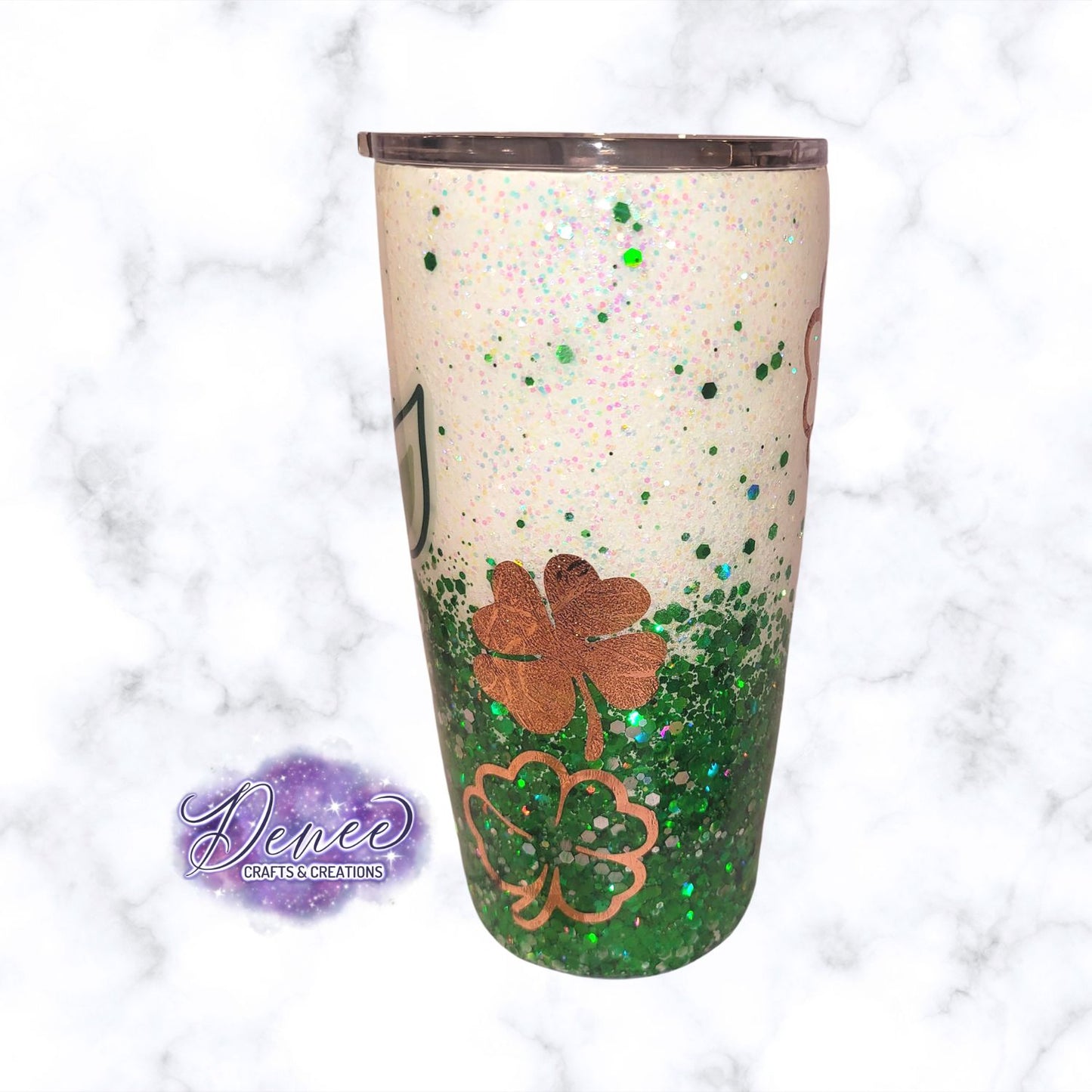 St Patrick's Day Unicorn Glitter 20oz Tumbler