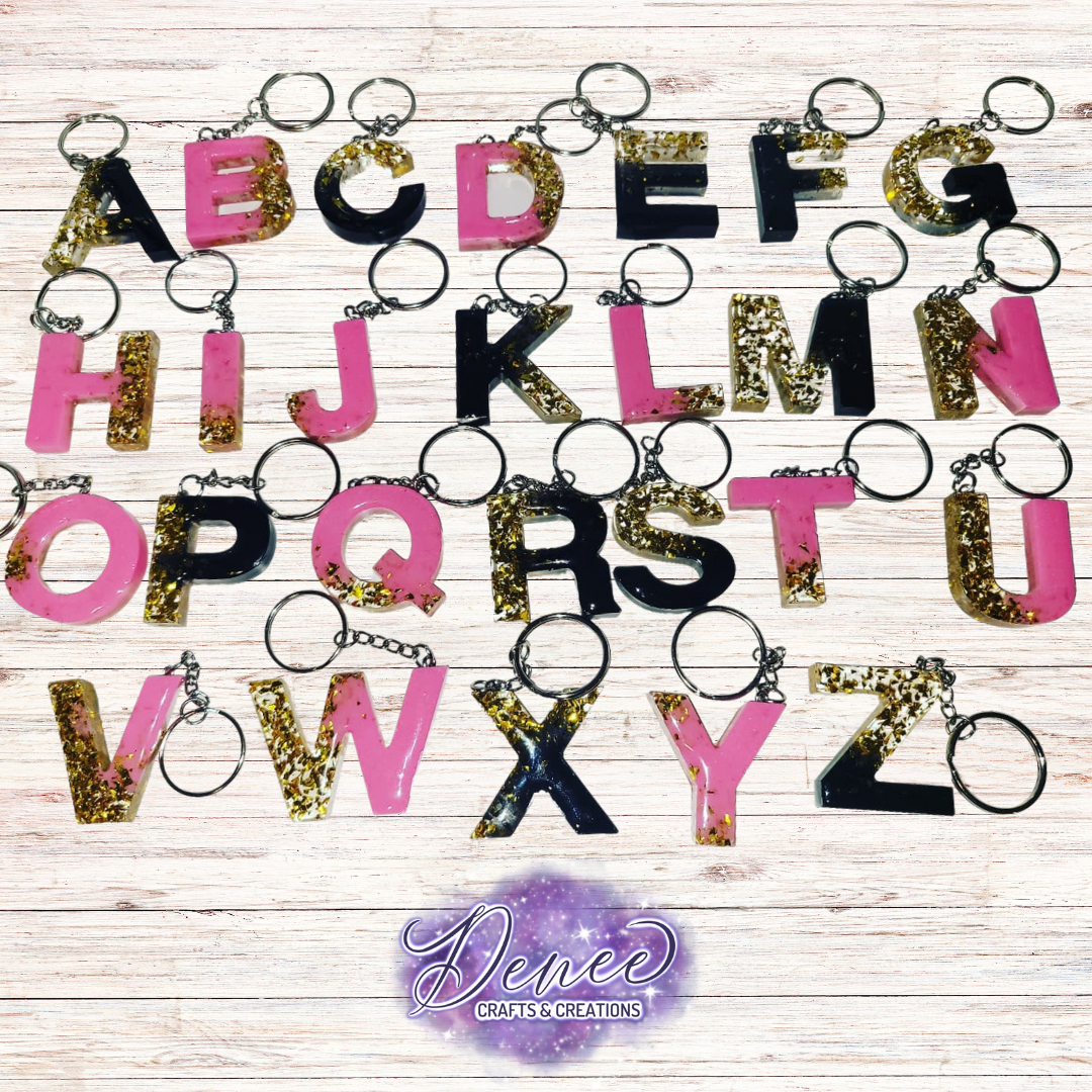 CUSTOM RESIN INITIAL KEYCHAINS