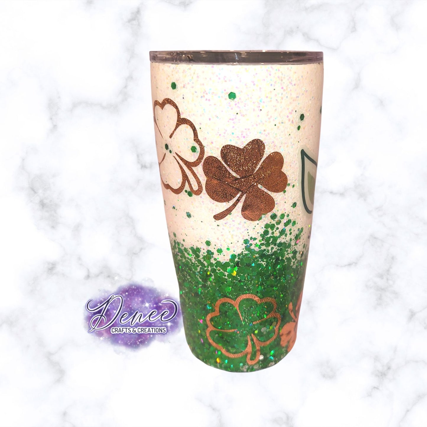 St Patrick's Day Unicorn Glitter 20oz Tumbler