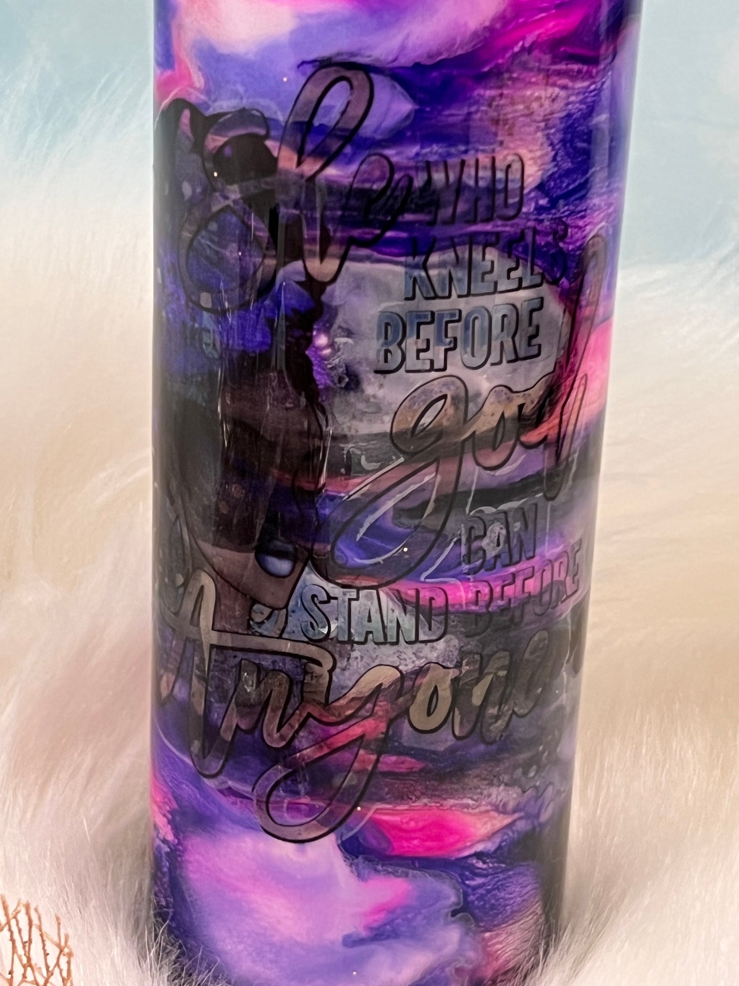 Purple Swirl Queen Tumbler with crown