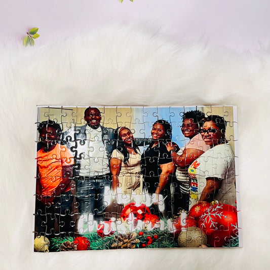 Merry Christmas Family Sublimation Jigsaw Puzzle