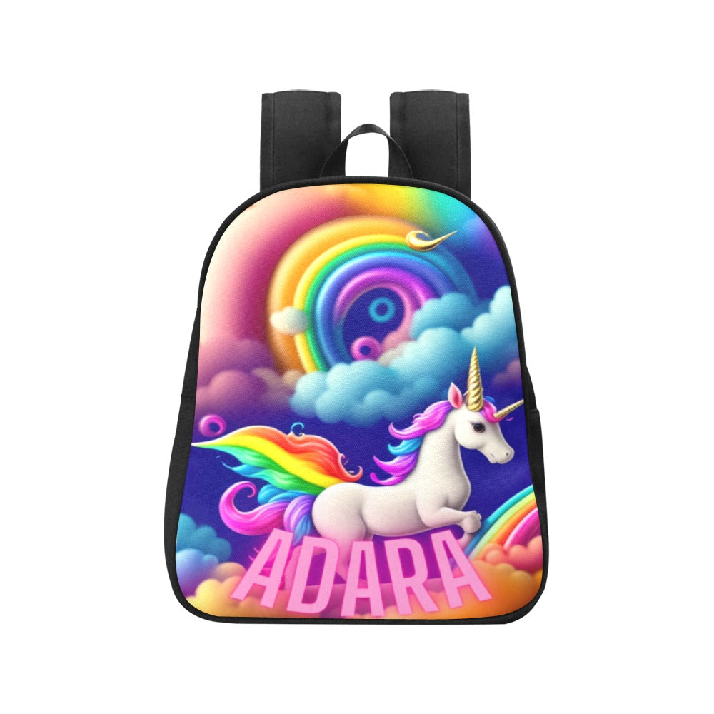 unicorn Fabric School Backpack (Model 1682) (Small)